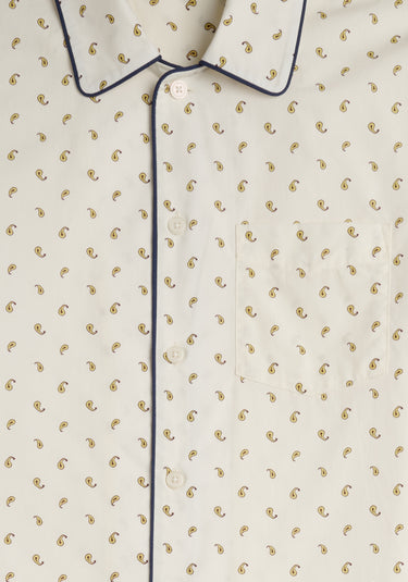 Henry Pajama Set in Yellow & Plum Paisley