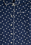 Bishop Pajama Set in Navy Polka Dot