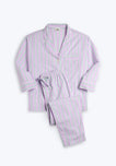 Marina Pajama Set in Green & Lavender Stripe