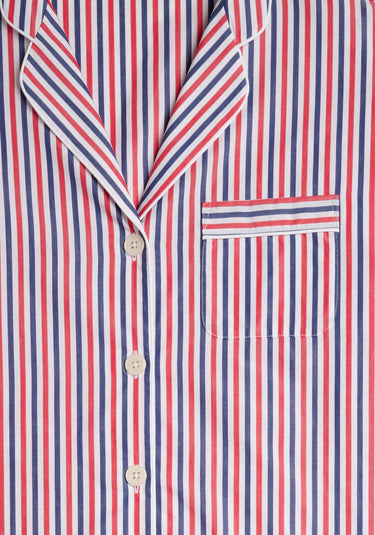 Marina Pajama Set in Red & Blue Multistripe