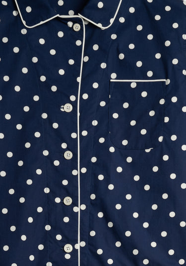 Corita Set in Navy Polka Dot