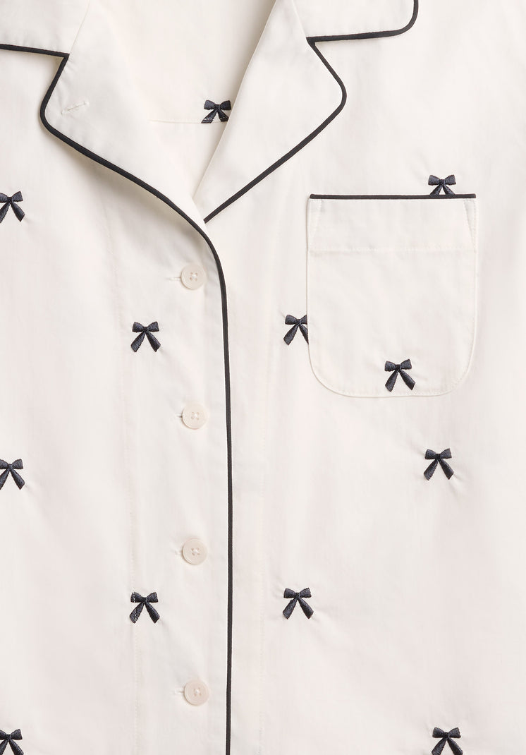 Corita Set in Navy Embroidered Bows
