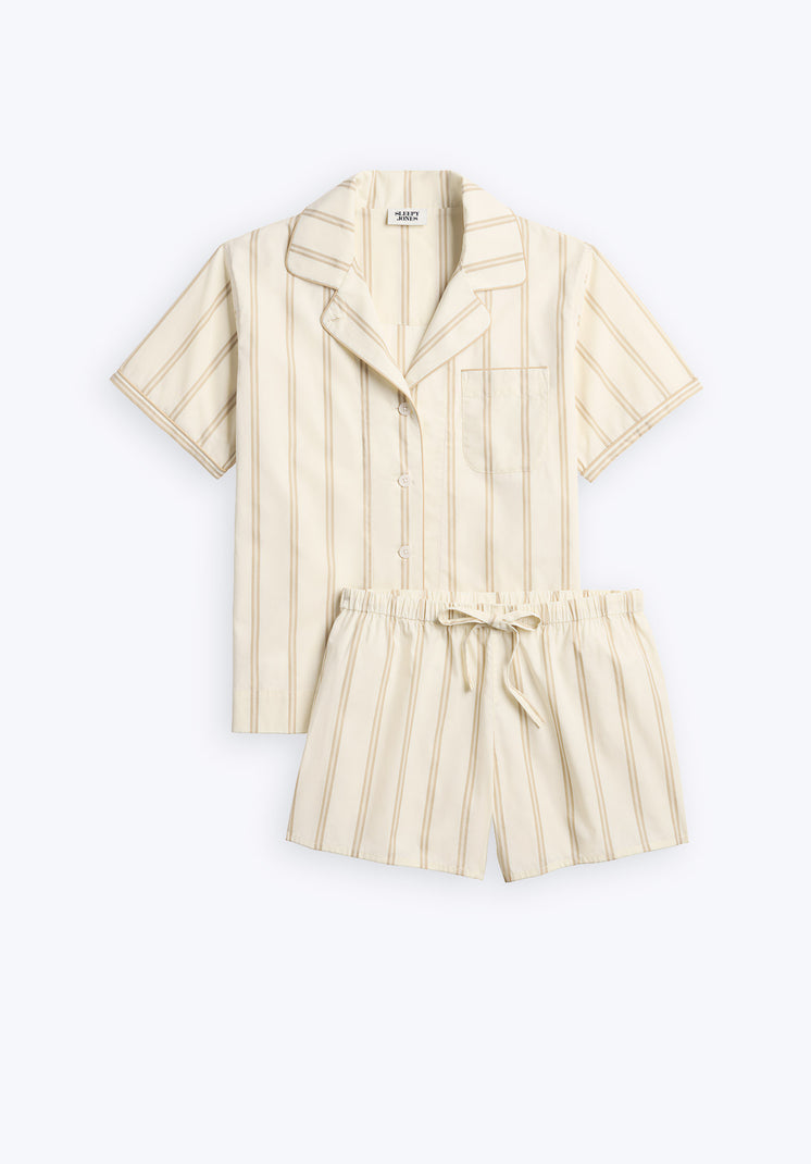 Corita Set in Sand & Cream Stripe