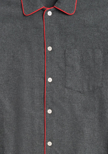 Henry Pajama Set in Charcoal Grey Flannel