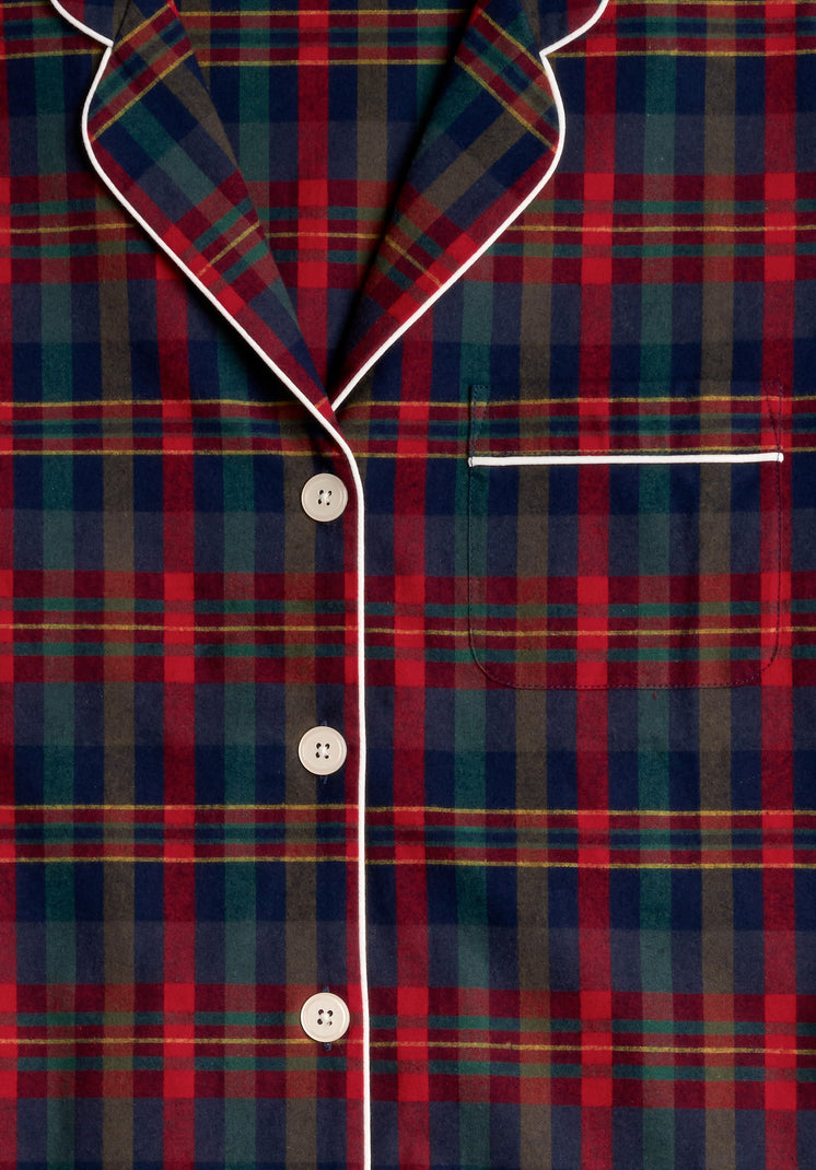 Marina Pajama Set in Berry Plaid Flannel