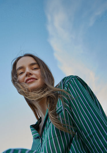 Marina Pajama Set in Shadow Stripe