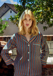 Marina Pajama Set in Woodblock Stripe