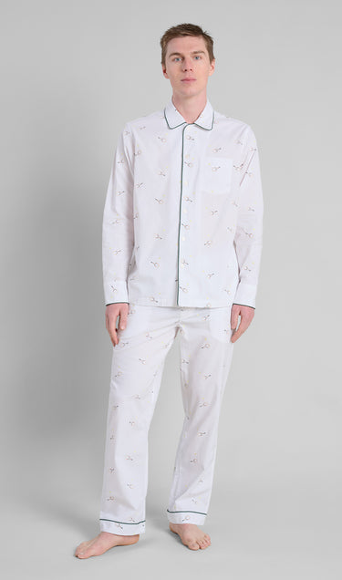 Henry Pajama Set in Tennis Embroidery