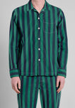 Henry Pajama Set in Green Cabana Stripe