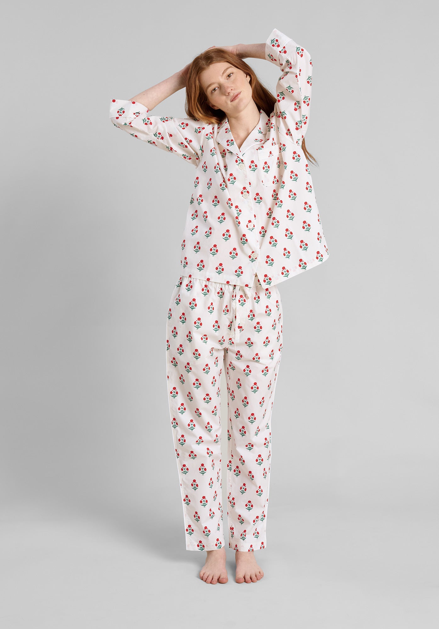 Marina Pajama Set in Poppy Print – Sleepy Jones