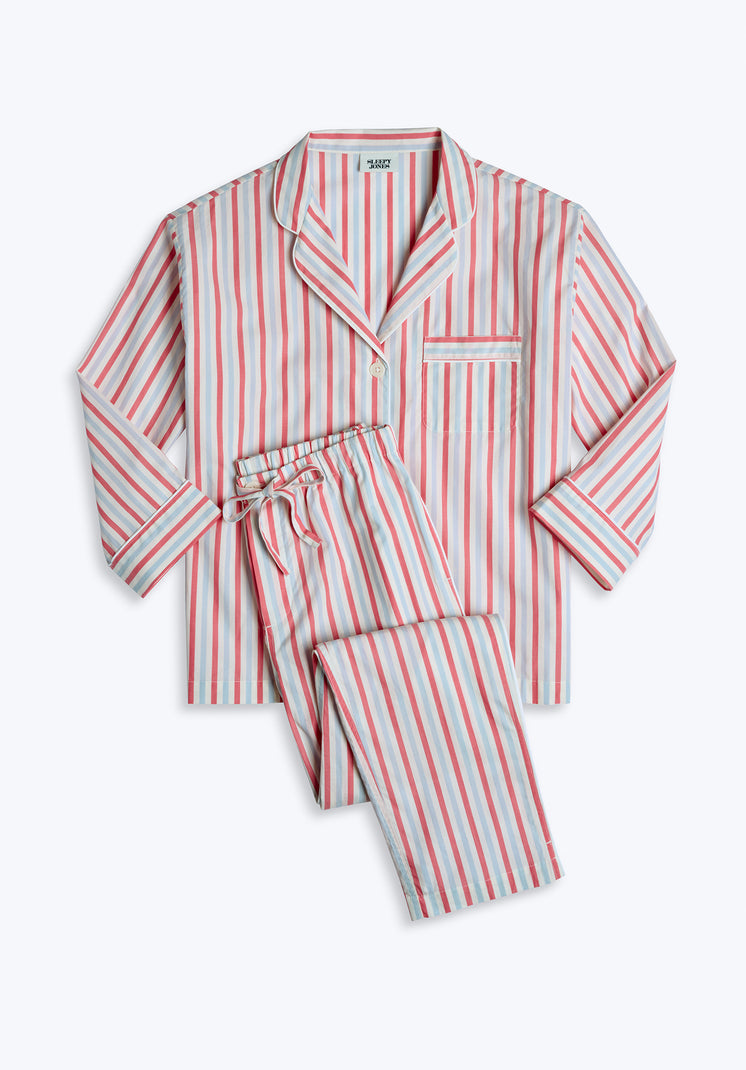 Marina Pajama Set in Nostalgic Stripe