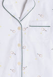 Marina Pajama Set in Tennis Embroidery