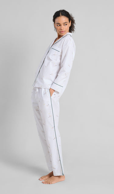 Marina Pajama Set in Tennis Embroidery
