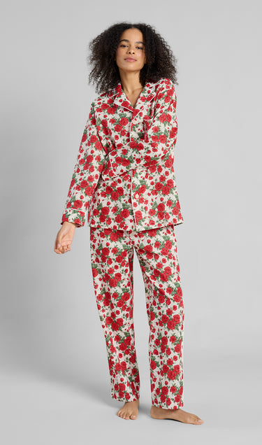 Margaret Linen Pajama Set in Liberty Carline Roses