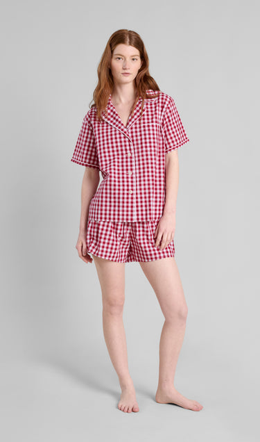 Corita Pajama Set in Large Red Gingham