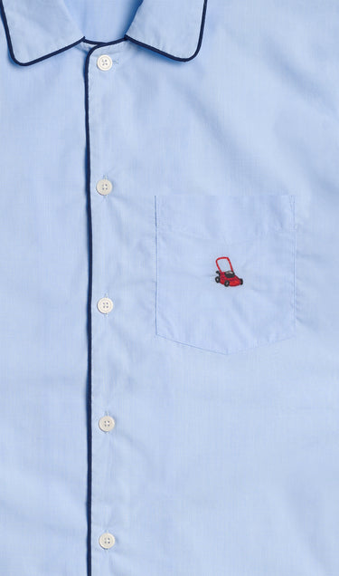 Collector's Edition Henry Pajama Set in Hand-Embroidered Push Mower