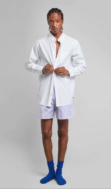 Gus Boxer in Green & Lavender Stripe