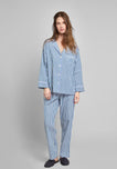 Marina Pajama Set in Green & Blue Multistripe