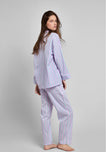Marina Pajama Set in Green & Lavender Stripe