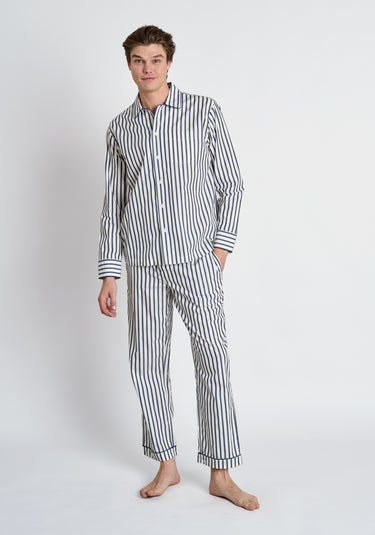 Henry Pajama Set in Navy Breton Stripe