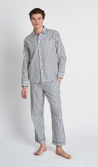 Henry Pajama Set in Navy Breton Stripe