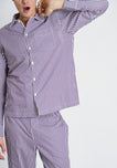 Henry Pajama Set in Purple Sateen Stripe