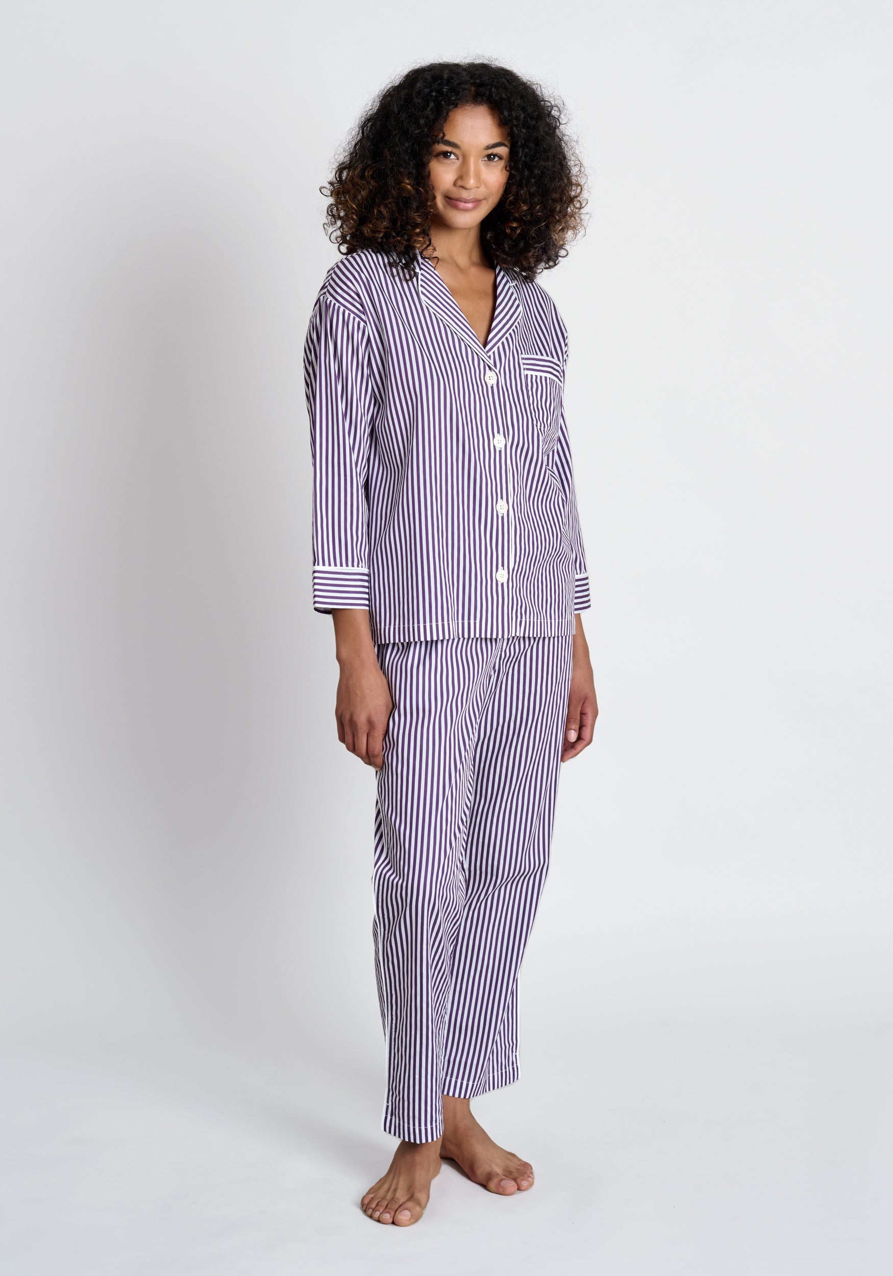 Striped pajama best sale sets for women