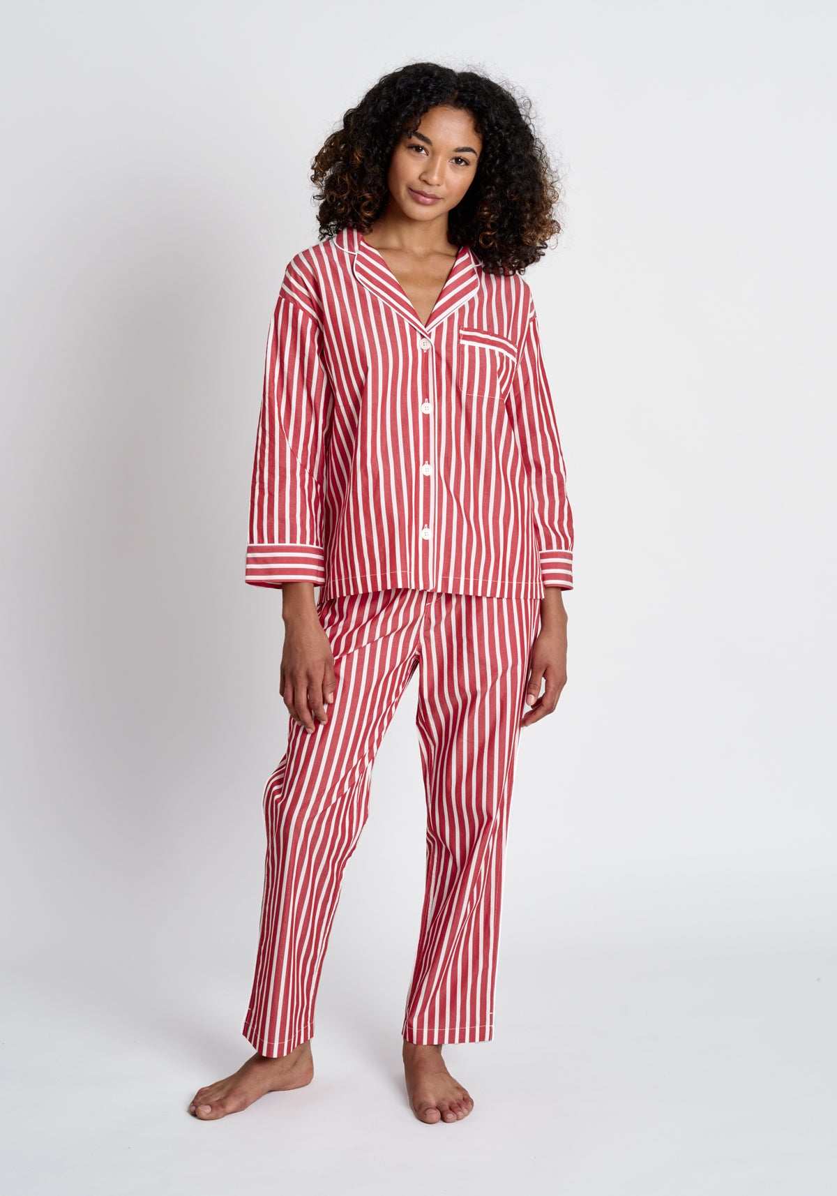 Striped discount pajama set