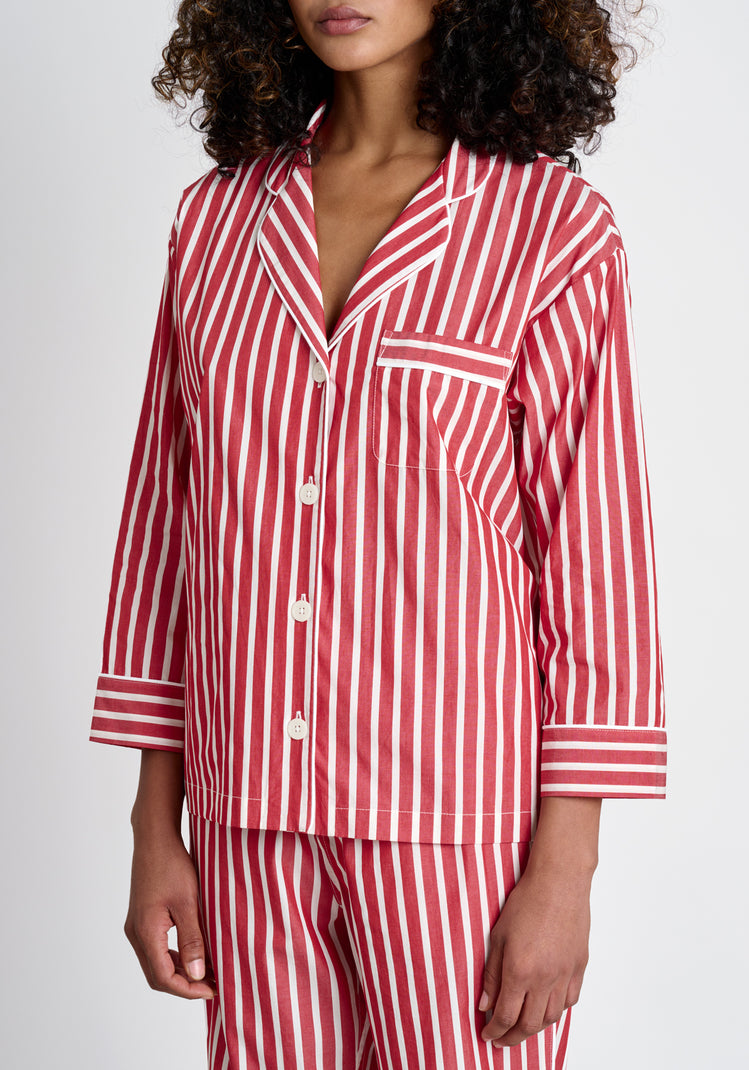 Washable Silk Marina Pajama Set in Midnight Stripe – Sleepy Jones
