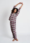 Marina Pajama Set in Flannel Taffeta Plaid