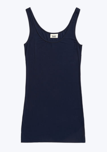 Rib Tank Dress in Navy