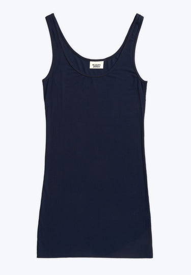 Rib Tank Dress in Navy