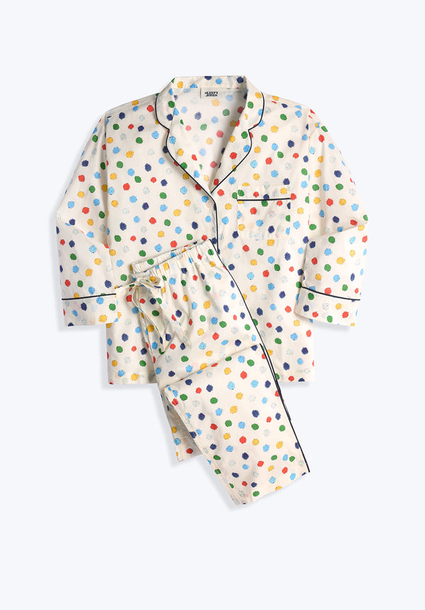 Marina Pajama Set in Pom Pom Print