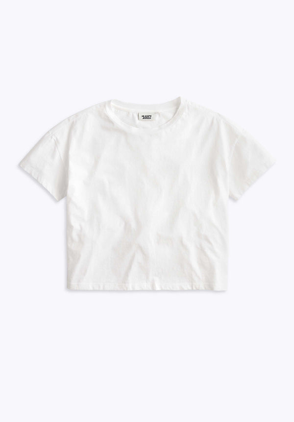 SLEEPY JONES | Agnes T-Shirt in White - Women's Loungewear Tops