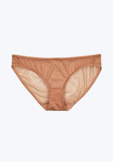 SLEEPY JONES | Goldin Bikini in Nude Swiss Dot Mesh / XS-Nude Swiss Dot Mesh