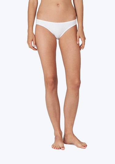 SLEEPY JONES | Goldin Bikini in White Cotton/Modal / XS-