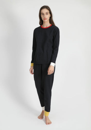 SLEEPY JONES | The Helen Lounge Set in Midnight Navy Colorblock