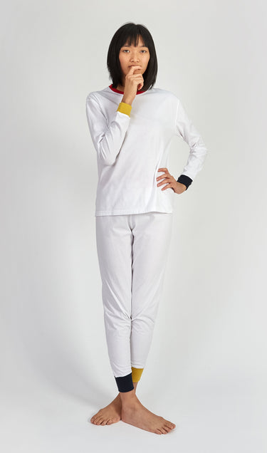 SLEEPY JONES | Helen Lounge Set Color Block WhiteSLEEPY JONES | Helen Lounge Set Color Block White