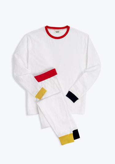 SLEEPY JONES | Helen Lounge Set Color Block WhiteSLEEPY JONES | Helen Lounge Set Color Block White