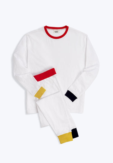 SLEEPY JONES | Helen Lounge Set Color Block WhiteSLEEPY JONES | Helen Lounge Set Color Block White