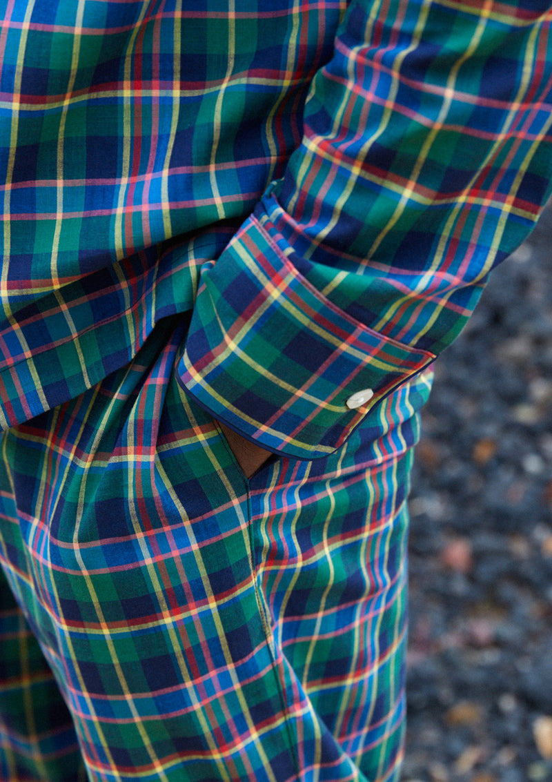 SLEEPY JONES | Henry Pajama Set in Multi Madras Plaid - [product-type]