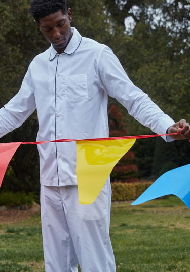 SLEEPY JONES | Henry Pajama Set in White Poplin - [product-type]