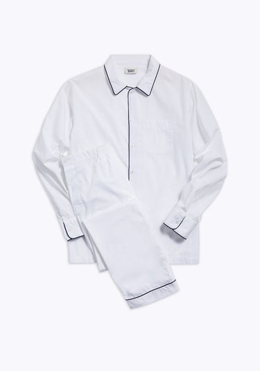 SLEEPY JONES | Henry Pajama Set in White Poplin - [product-type]