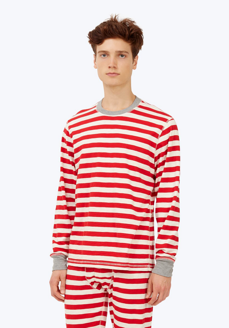 Red rugby outlet stripe pajamas