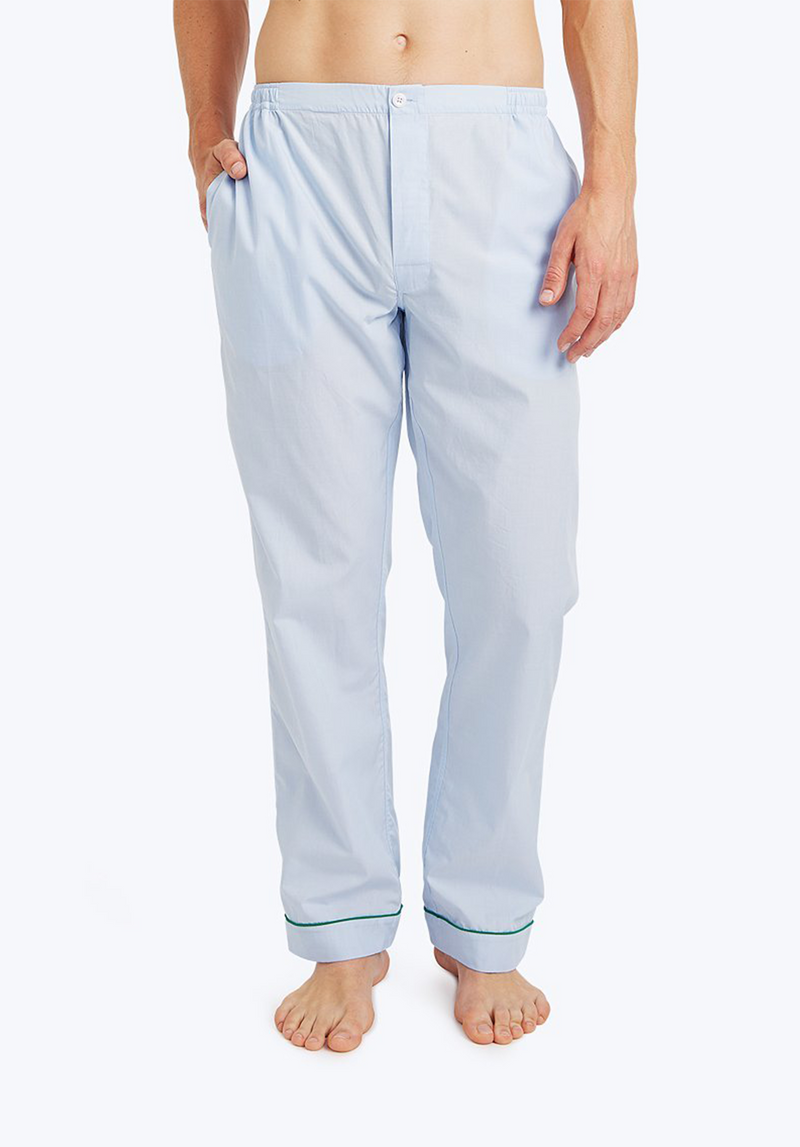 SLEEPY JONES | Marcel Pajama Pant in Blue End on End - [product-type]