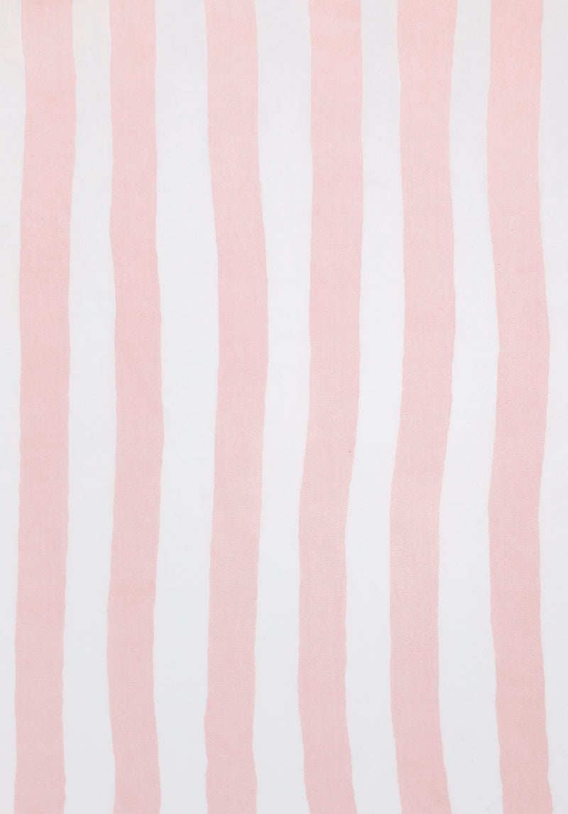 Marianne Long Robe in Pink & White Painted Stripe