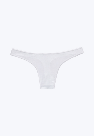 SLEEPY JONES | Mariko Thong in White Cotton/Modal / XS-