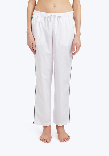 Marina Pajama Pant in White End on End