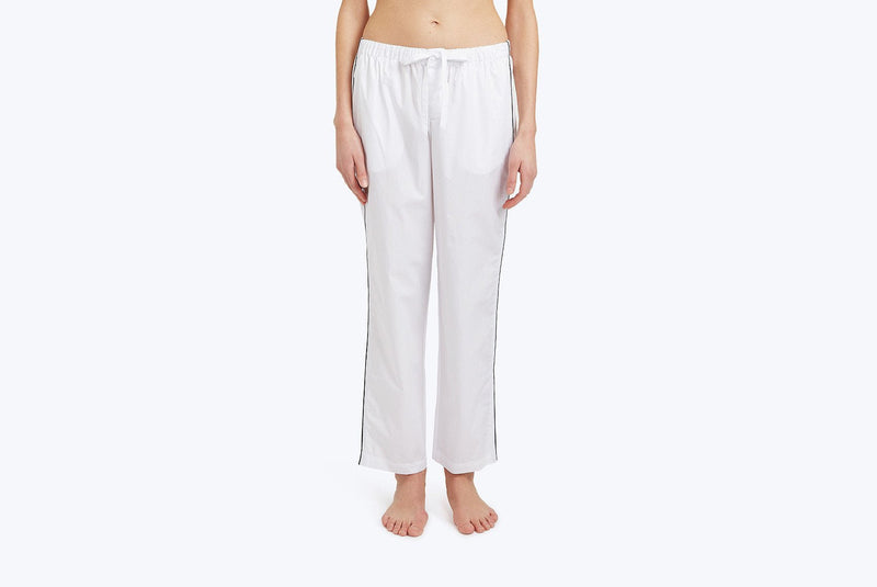 Marina Pajama Pant in White End on End