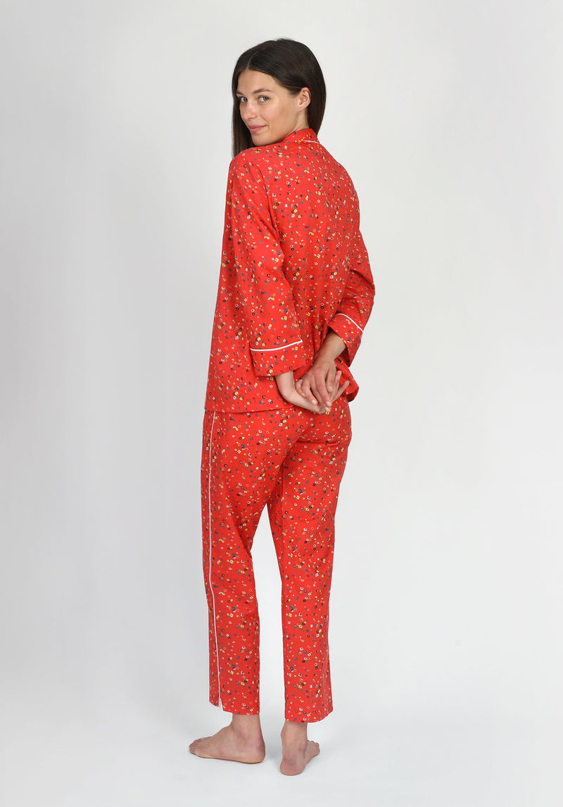 SLEEPY JONES | Marina Pajama Set Liberty Staccato Red